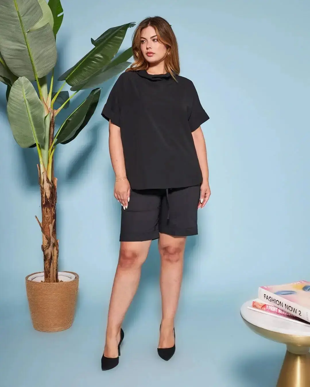 Bermuda in cotone con coulisse laccio - Image 10