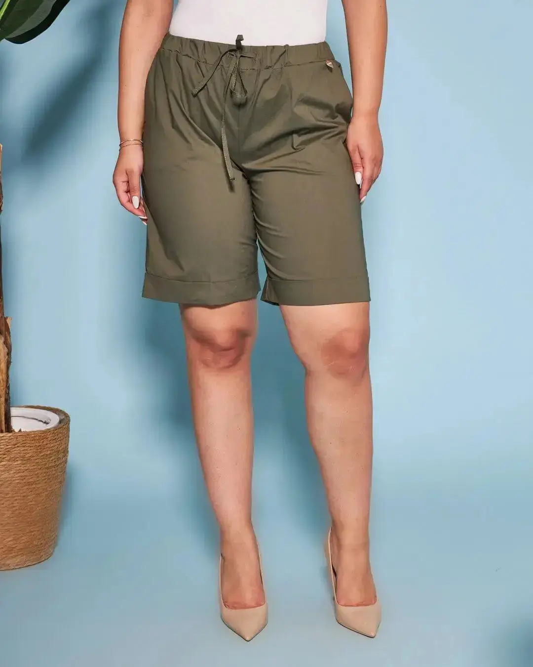 Bermuda in cotone con coulisse laccio - Image 14