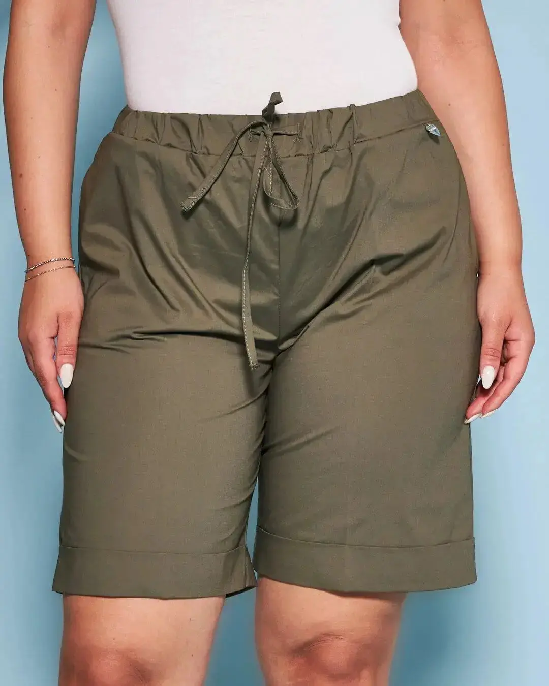 Bermuda in cotone con coulisse laccio - Image 15