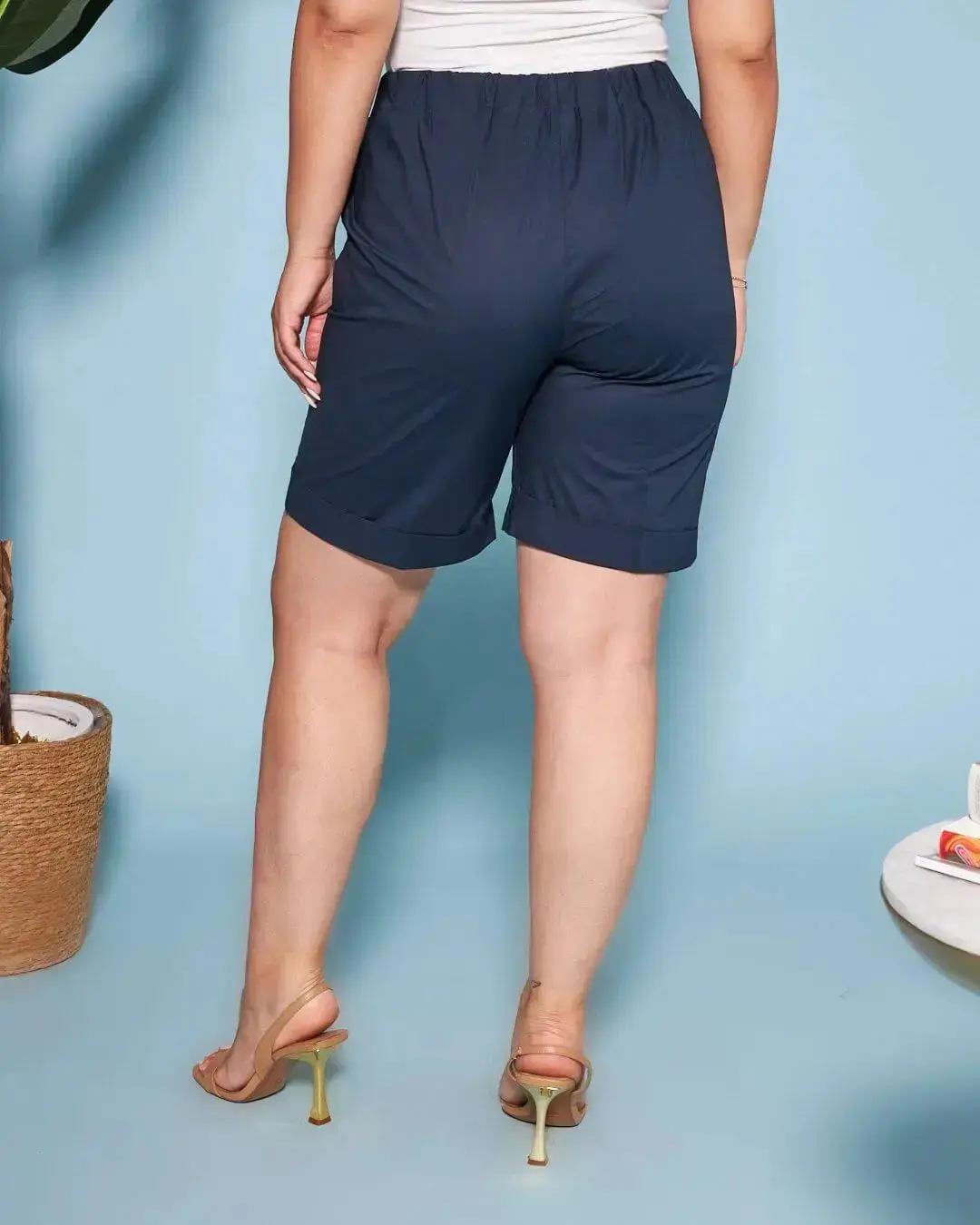 Bermuda in cotone con coulisse laccio - Image 3