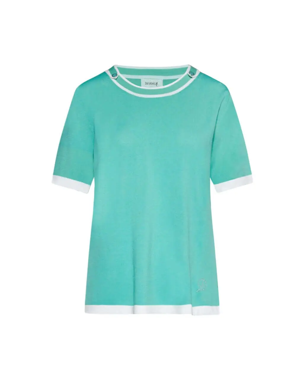 Maglia in viscosa con dettaglio bottoni VERDE