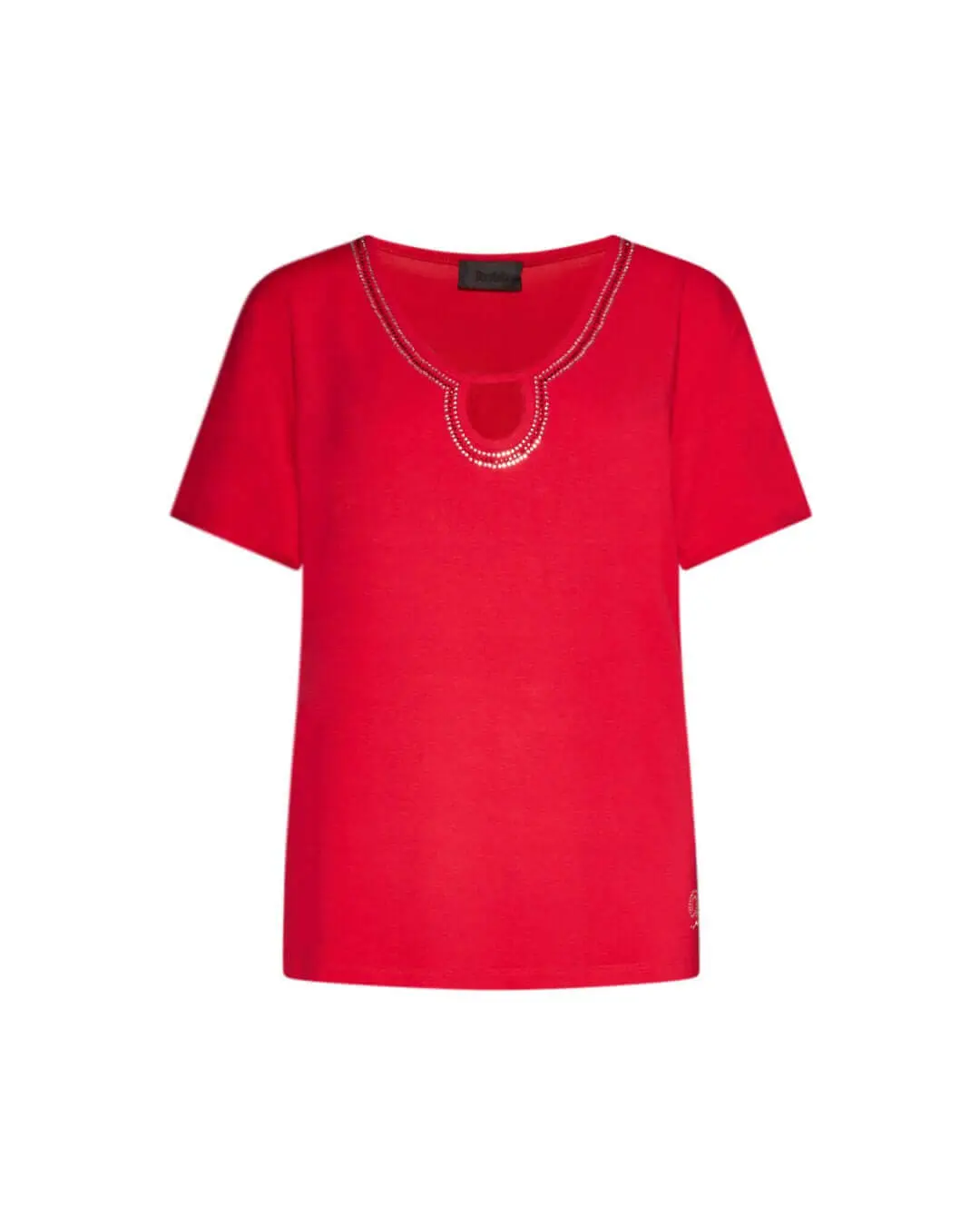 Maglia in viscosa con scollo a goccia RED