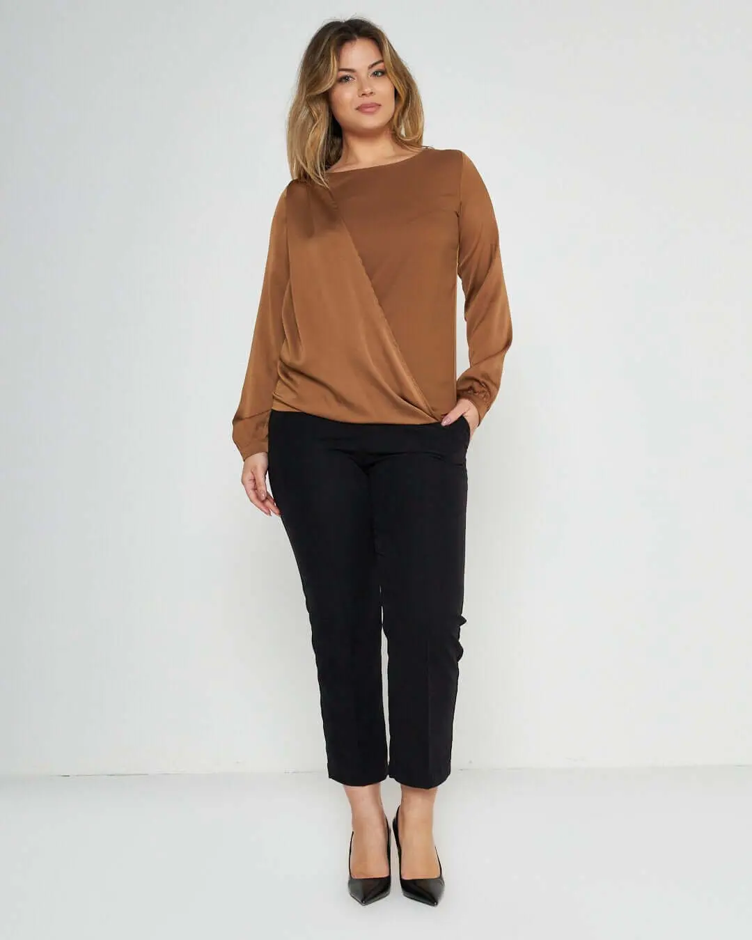 Blusa con manica a sbuffo ORO - Image 3
