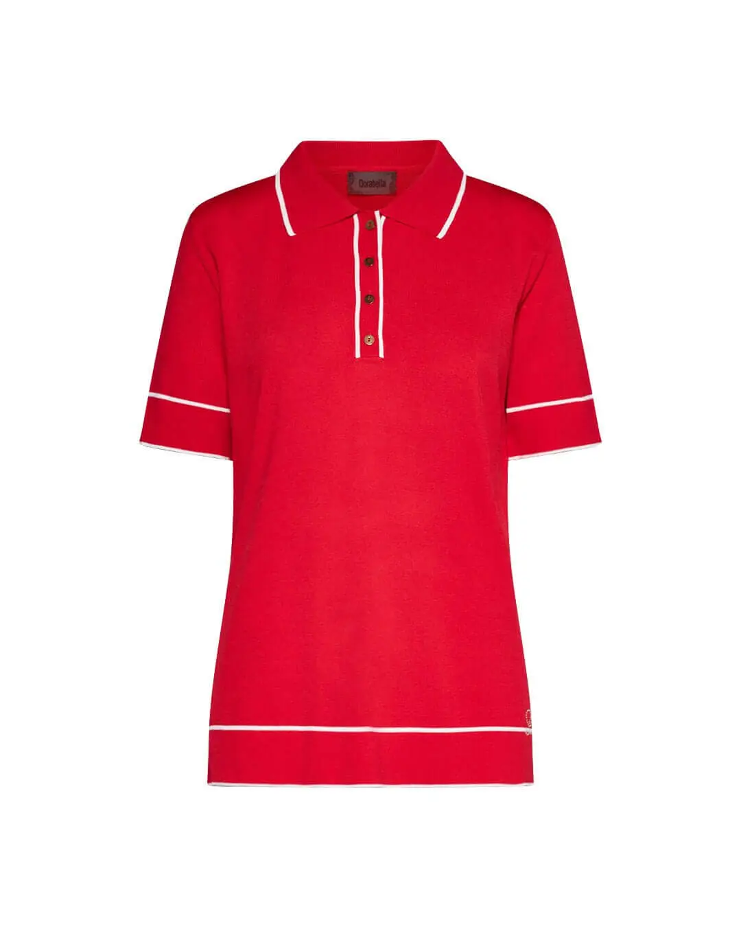 Maglia polo in viscosa ROSSO