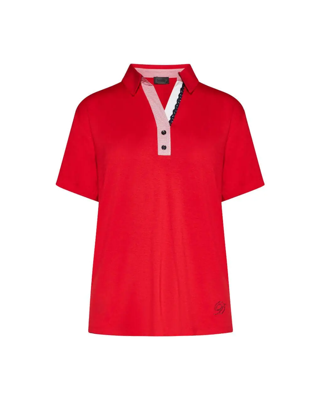 Maglia polo in viscosa ROSSO
