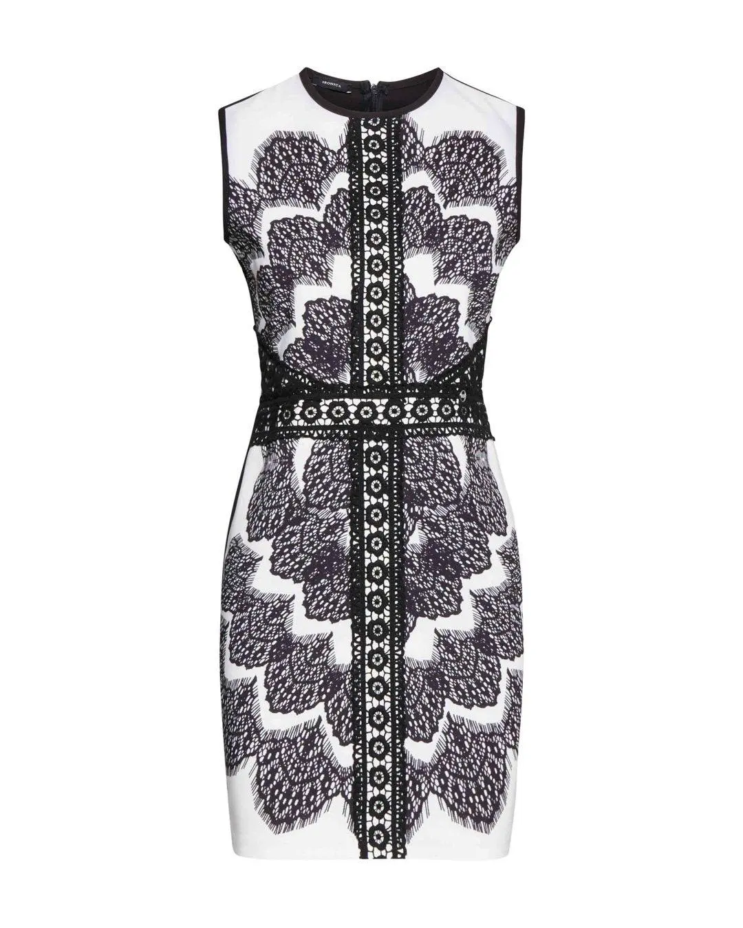 Tubino fantasia pizzo NERO-BIANCO