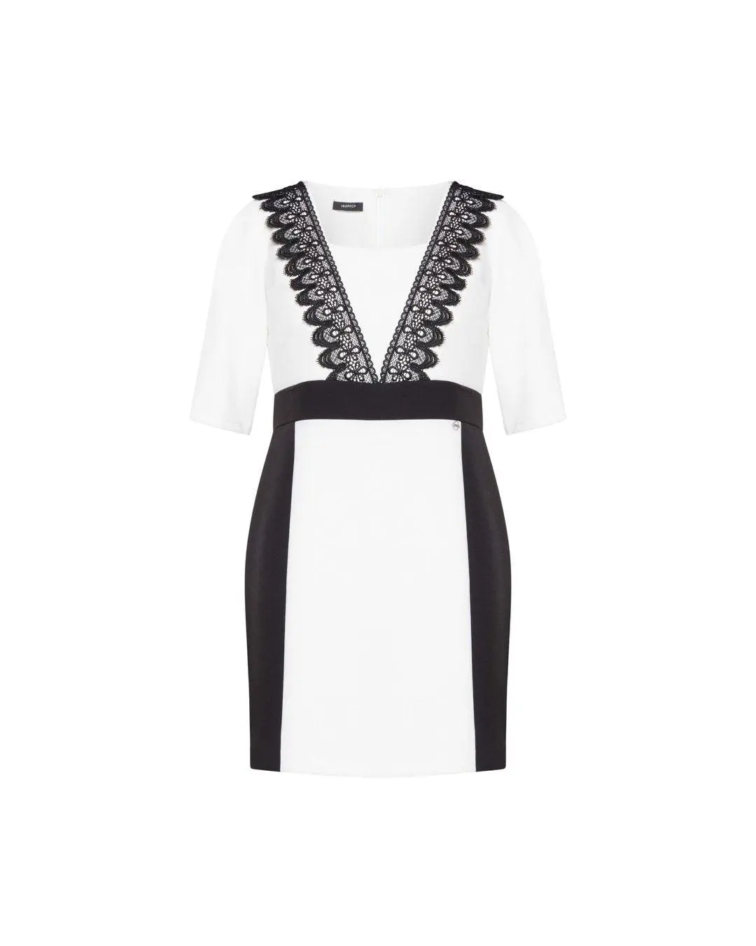 Abito pizzo NERO-BIANCO