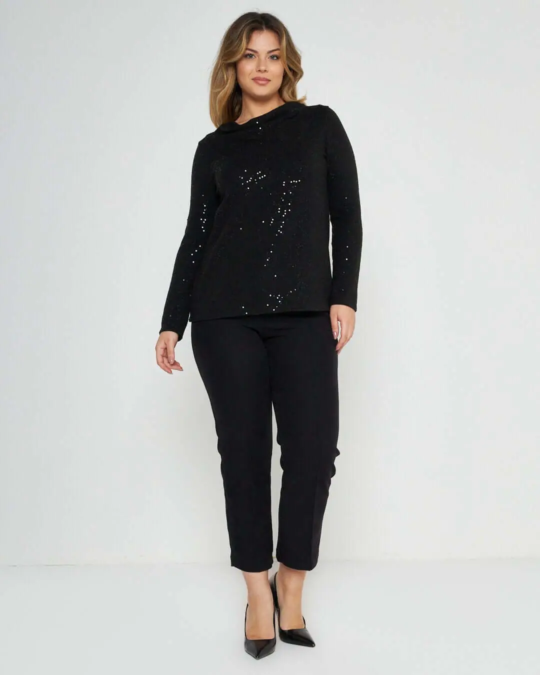 Maglia con paillettes NERO - Image 3