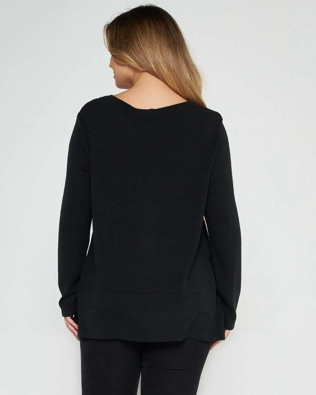 Maglia in fantasia geometrica NERO-BORDEAUX - Image 4