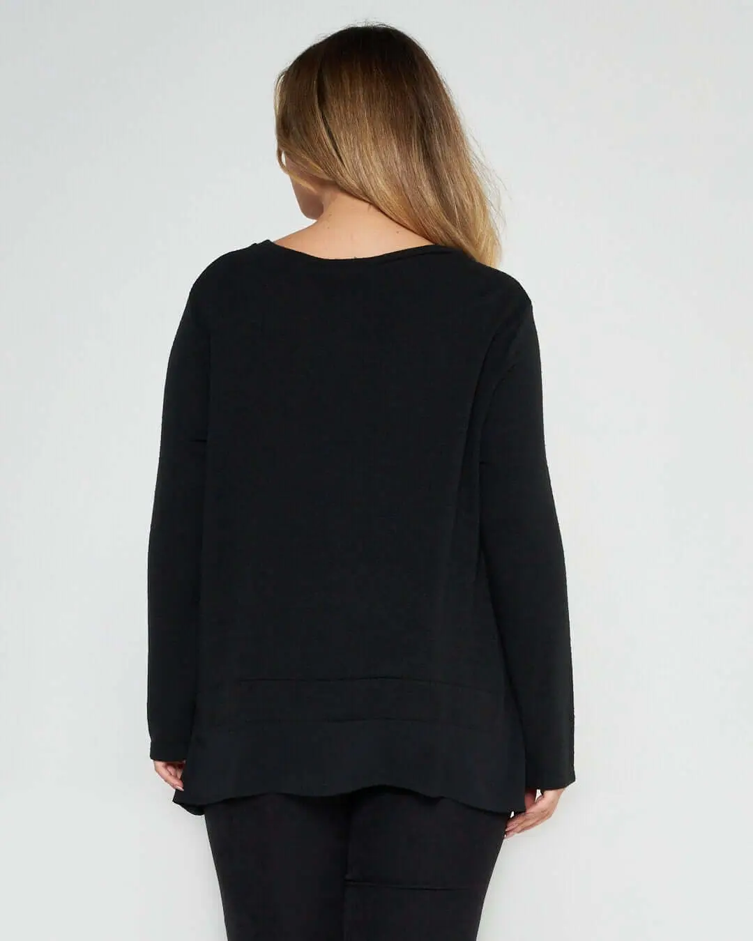Maglia in fantasia geometrica NERO-GRIGIO - Image 4