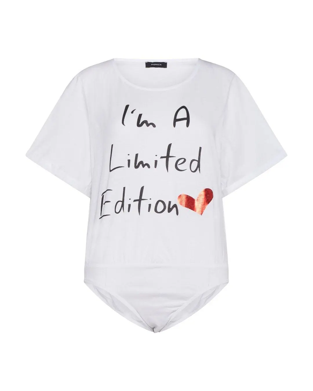 Maglia body lettering BIANCO