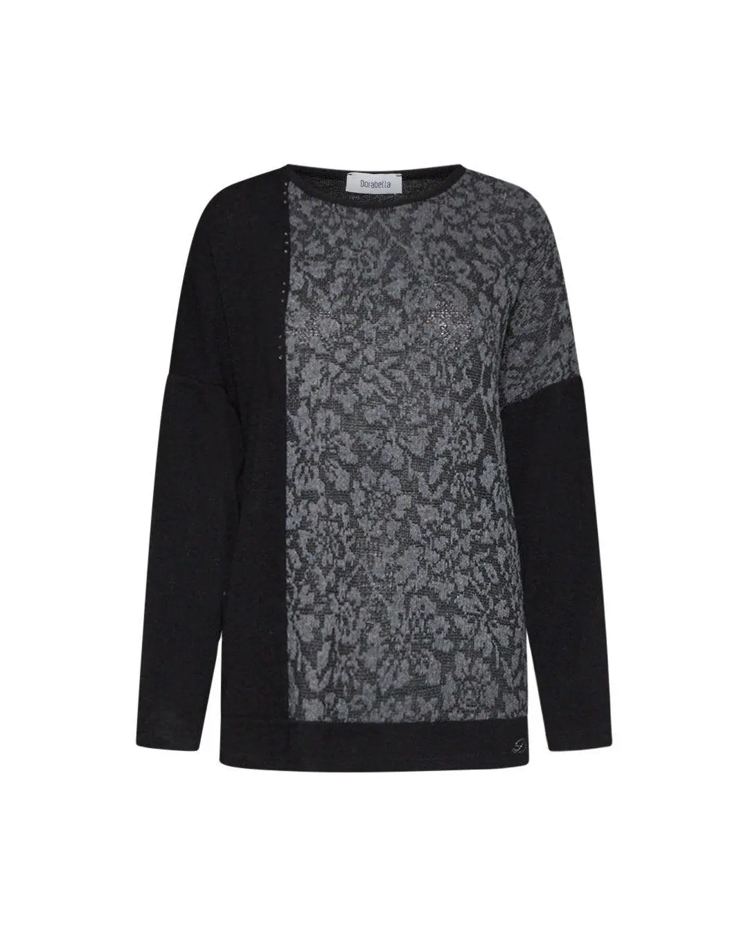 Maglia in fantasia floreale GRIGIO