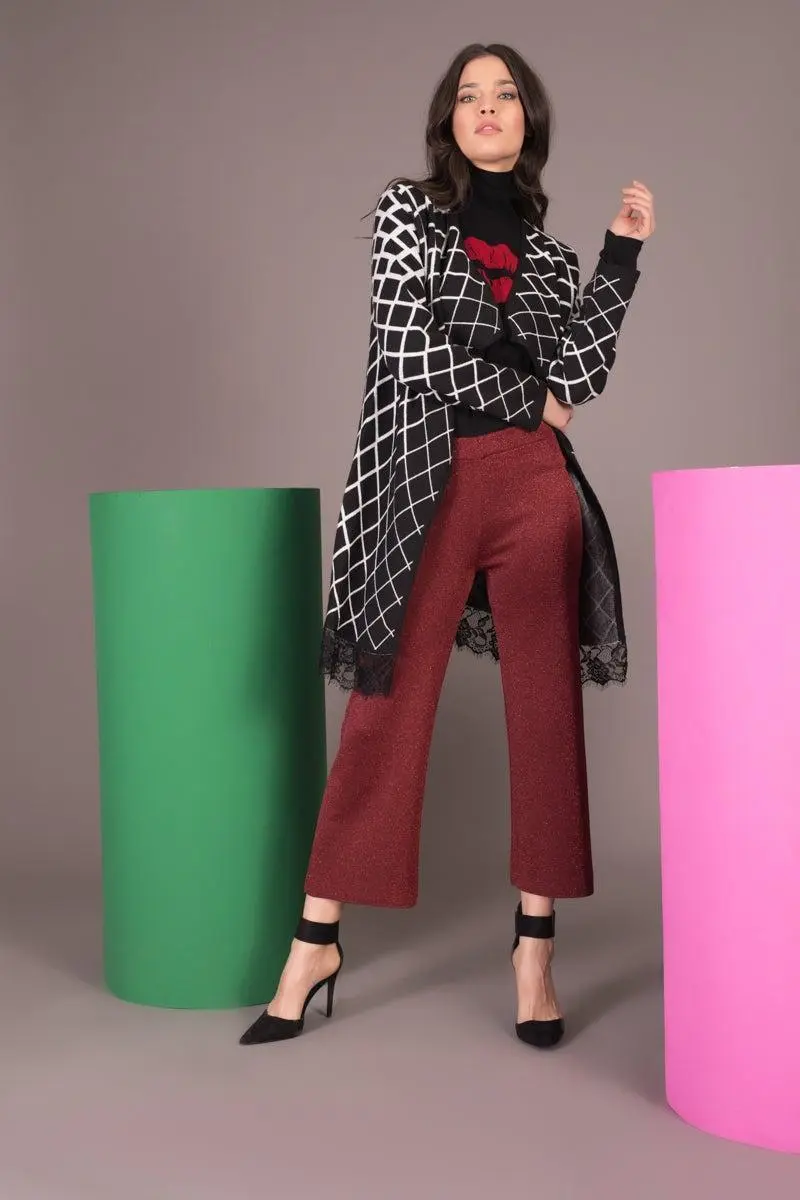 Dolcevita con stampa NERO-ROSSO