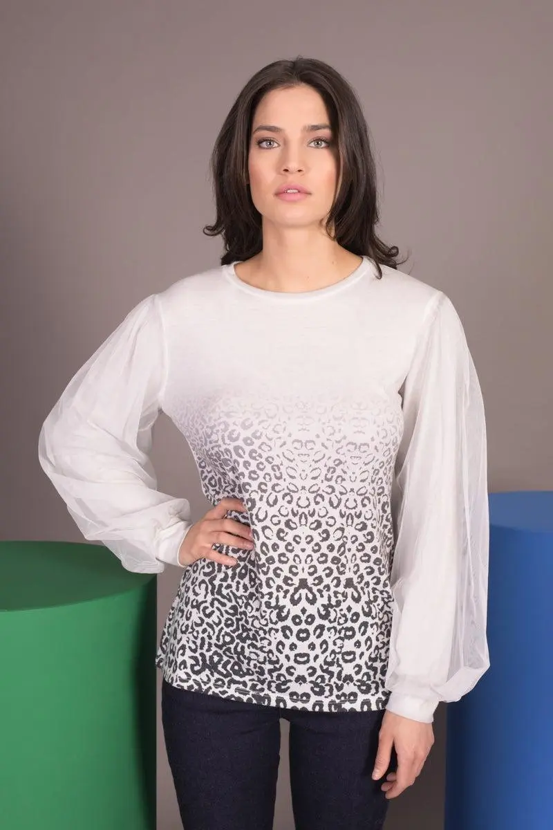 Maglia con fondo animalier GESSO