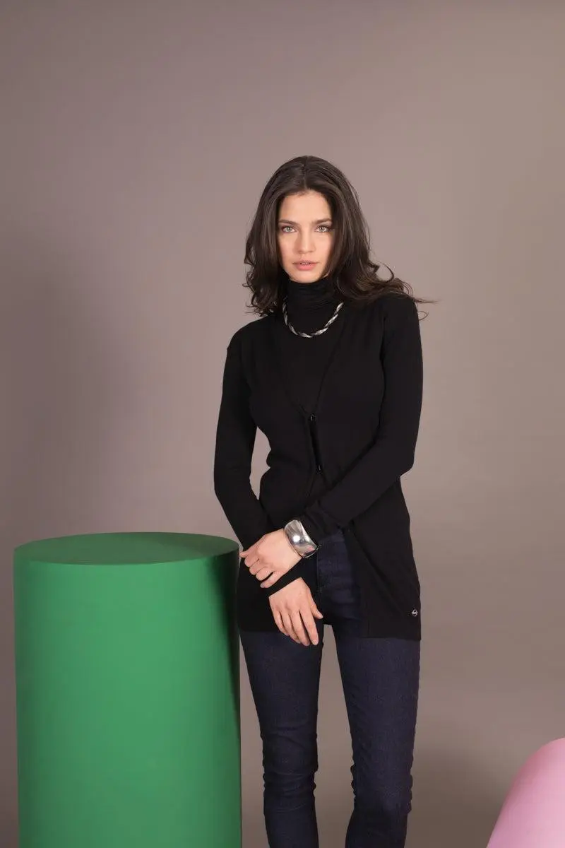 Cardigan basic NERO