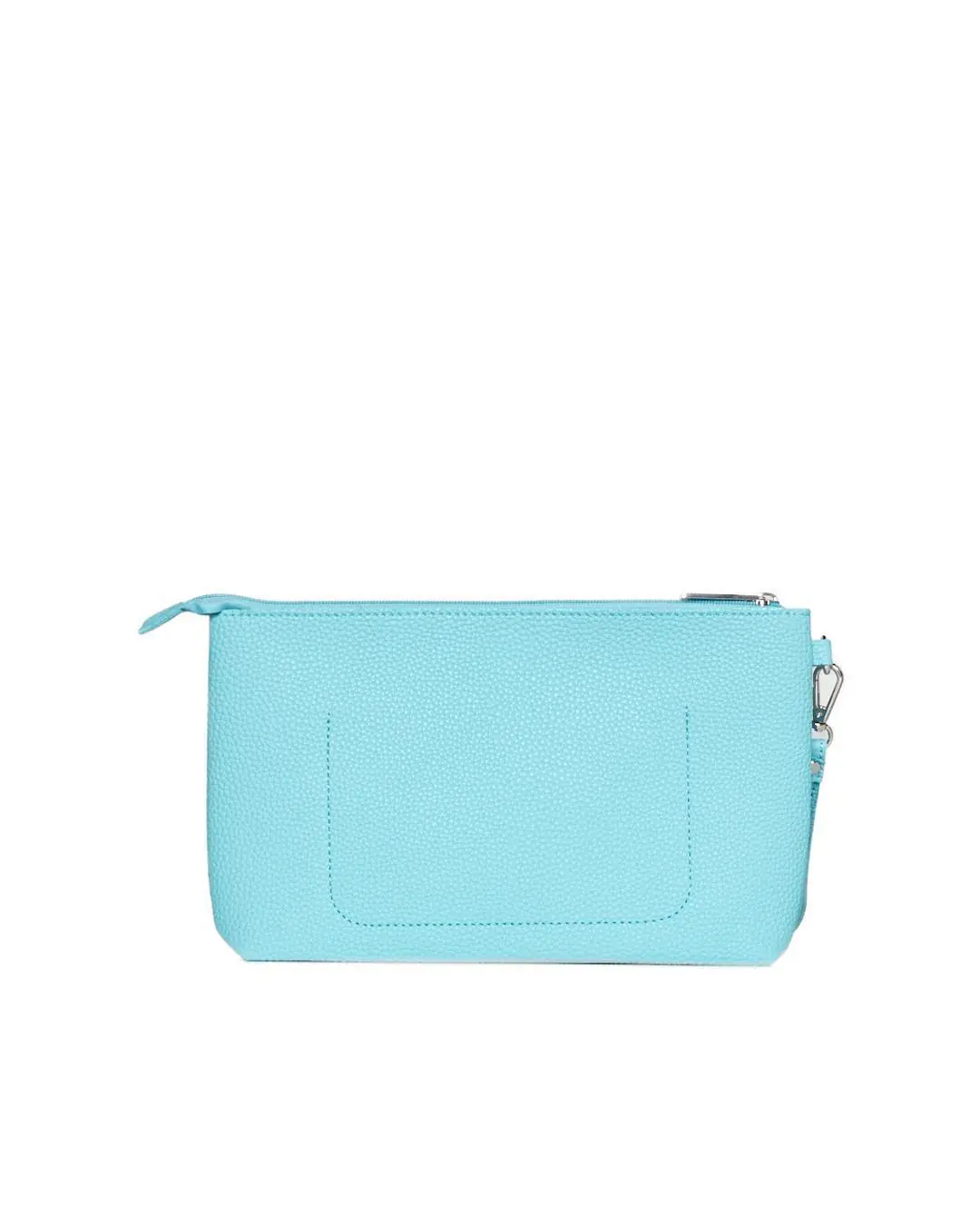 Clutch in ecopelle a grana con logo sul davanti e cinturino da polso BLUE RADIANCE - Image 2