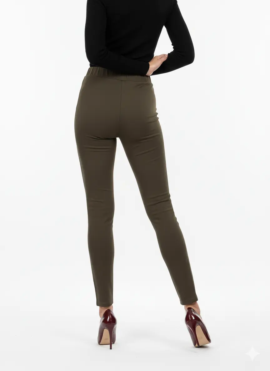 Pantaloni con bustino e vita elastica MILITARE - Image 2