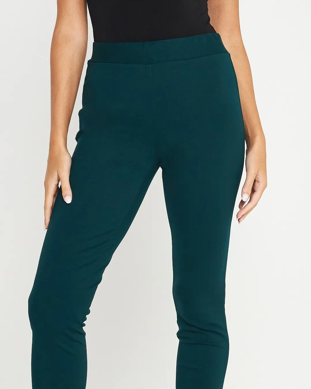 Pantaloni con bustino e vita elastica VERDE - Image 3