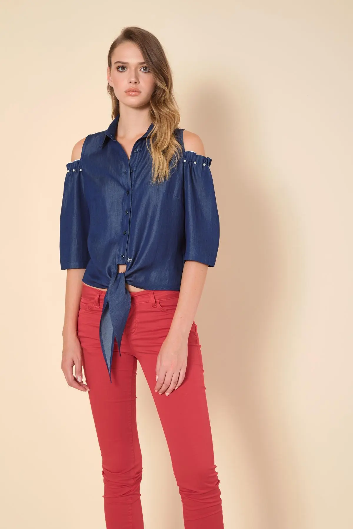 Pantaloni 5 tasche ROSSO