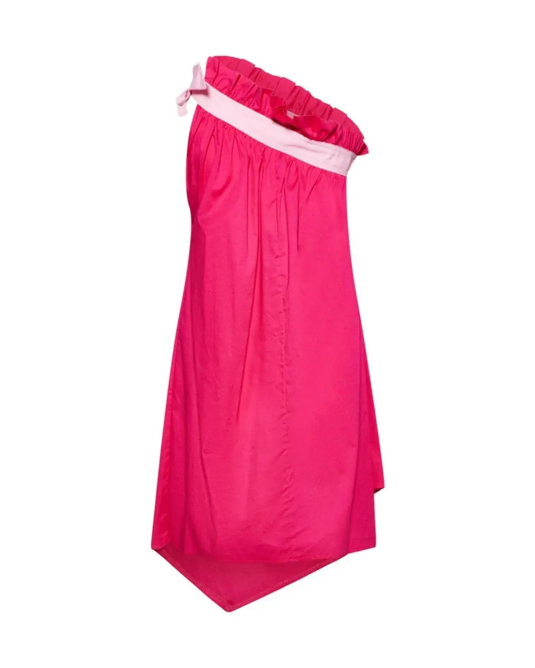 Abito asimmetrico con nodo FUXIA-ROSA - Image 2