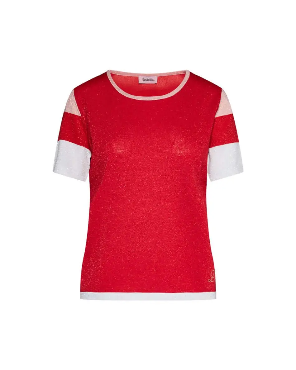 Maglia in lurex ROSSO