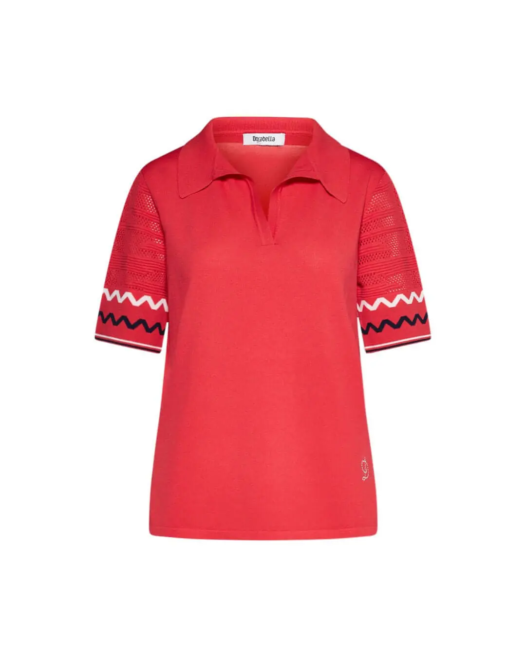 Maglia polo con manica traforata RED