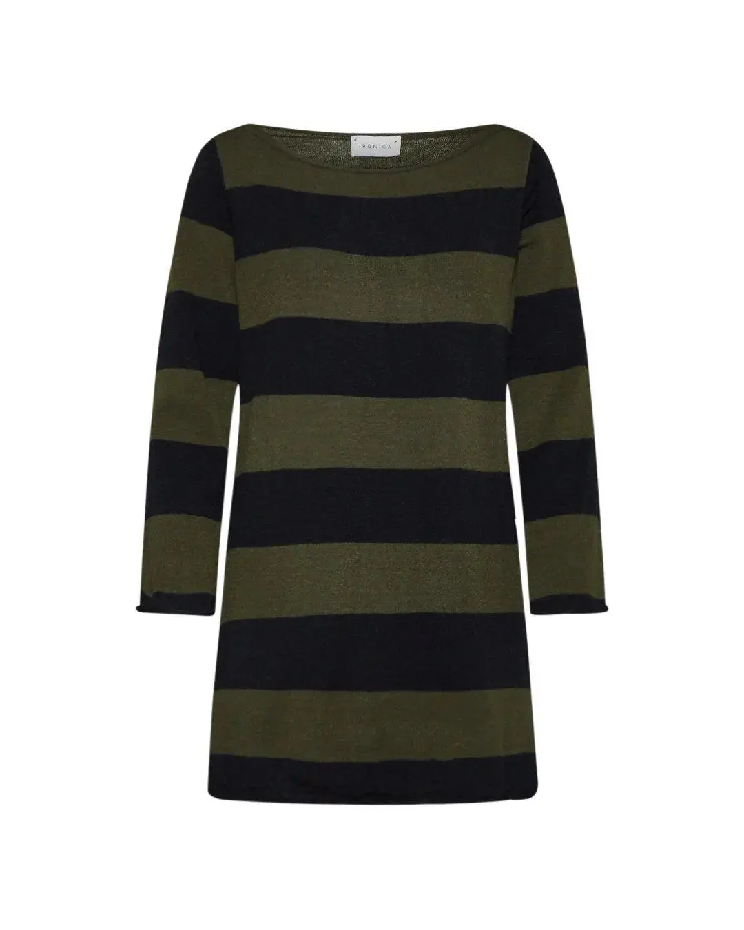 Maglia bicolor righe NERO-VERDE - Image 3