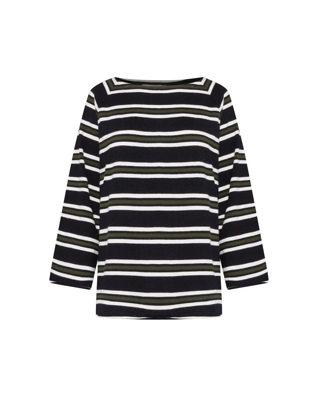 Maglia rigata NERO-CALCE-VERDE