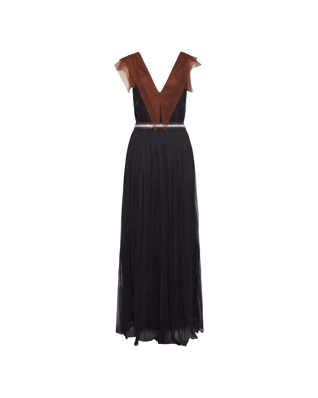 Abito in tulle NERO-TABACCO - Image 2