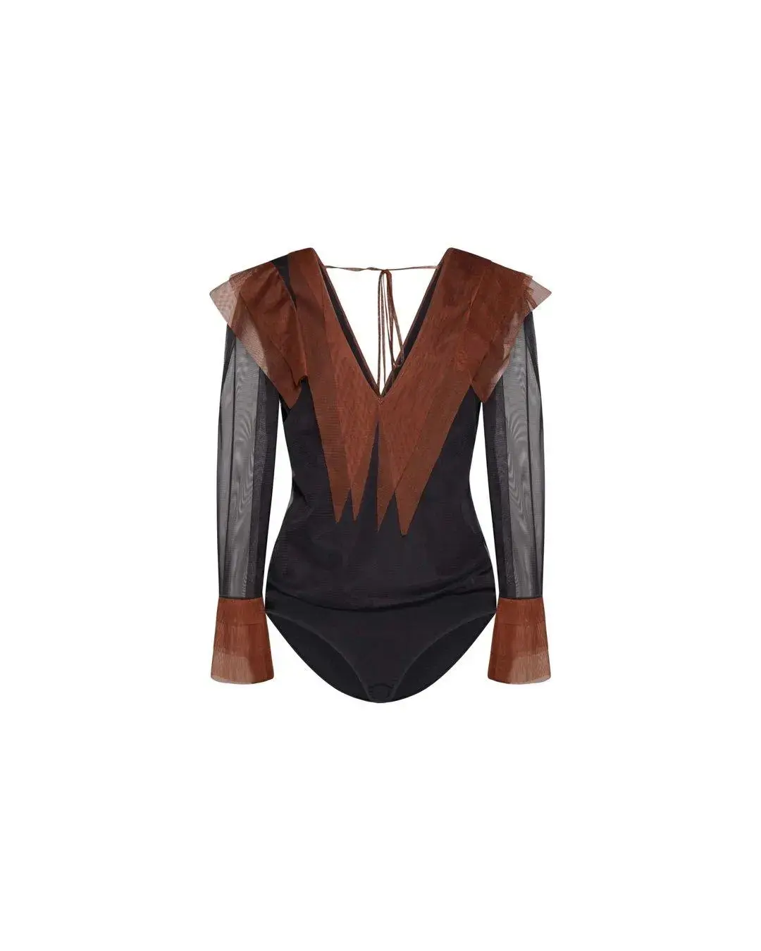Body tulle NERO-TABACCO - Image 4