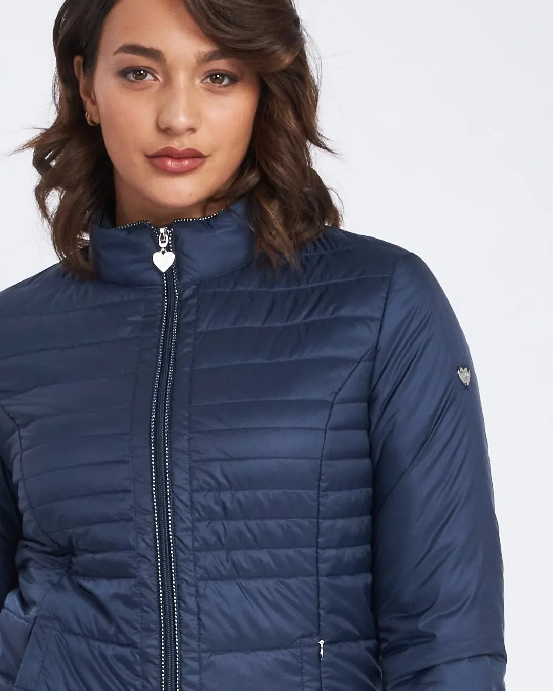 Easy jacket con zip e piping BLU - Image 3