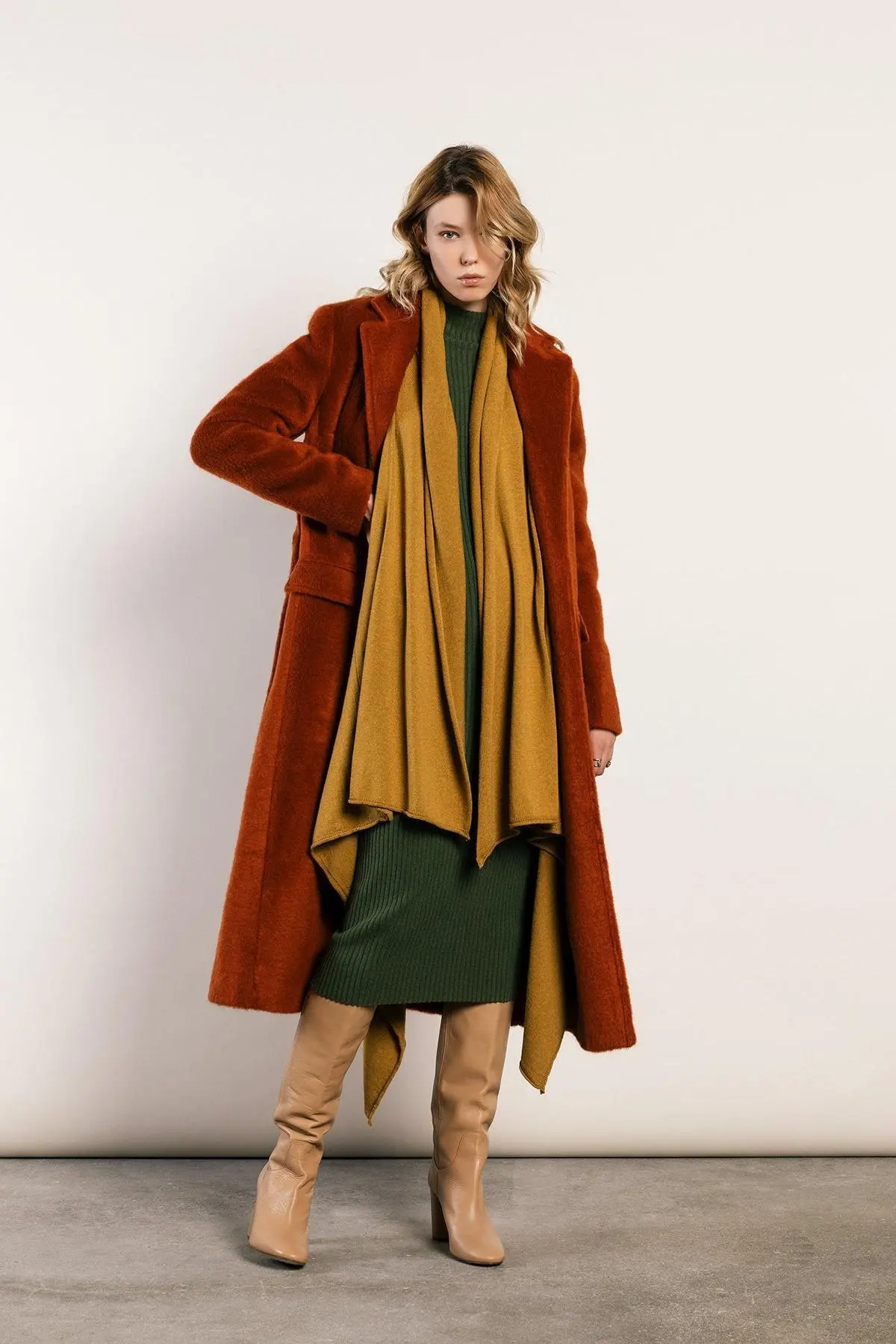 Gilet in maglia SENAPE