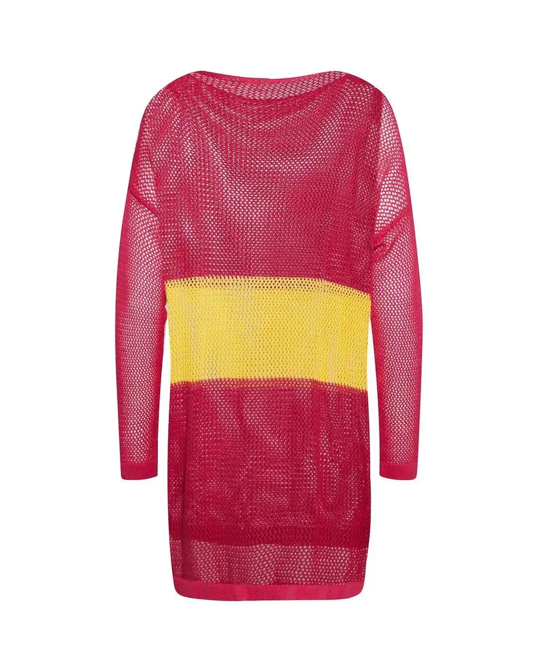 Maglia traforata FUXIA-GIALLO - Image 3