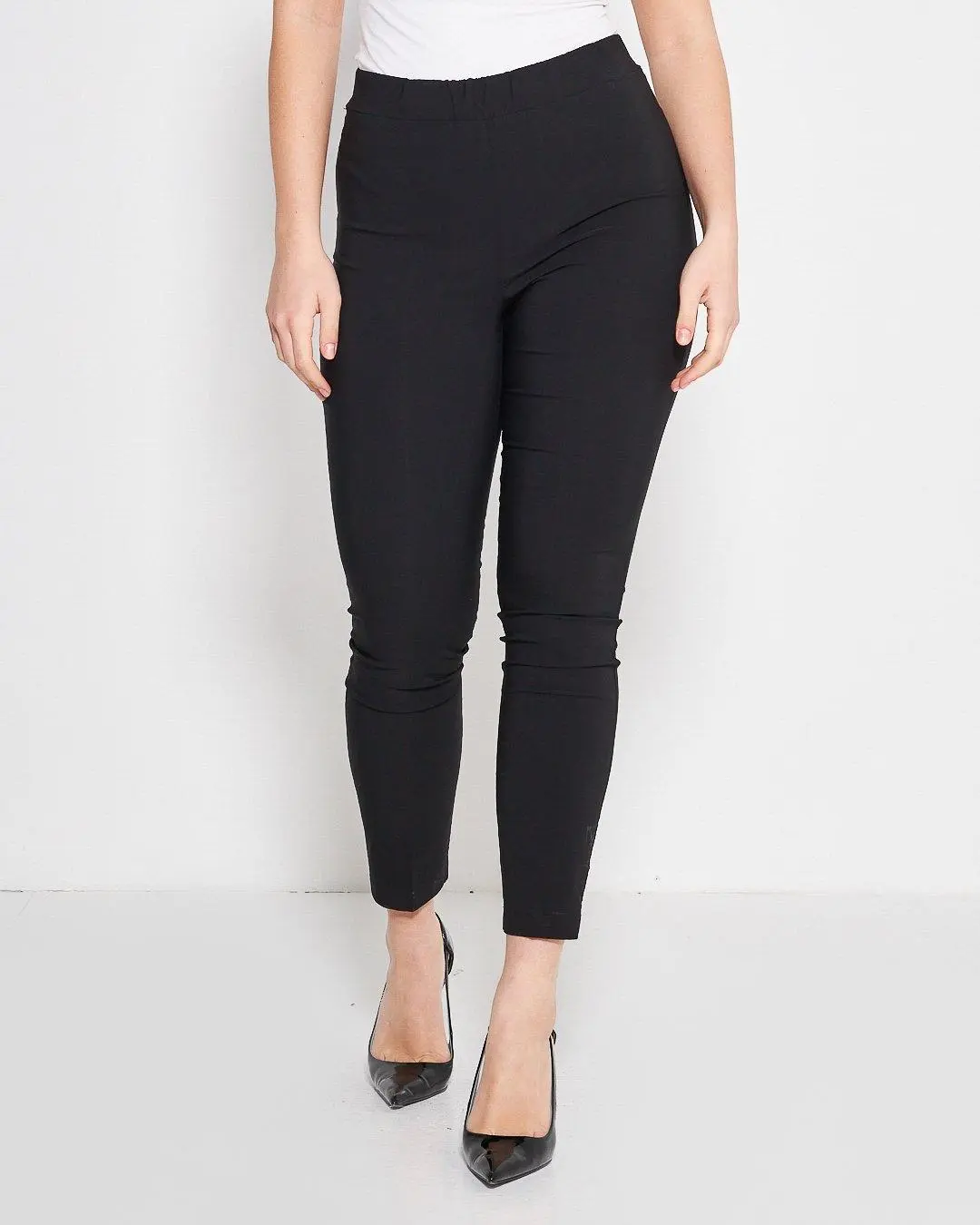 Pantalone skinny in tessuto stretch NERO - Image 5