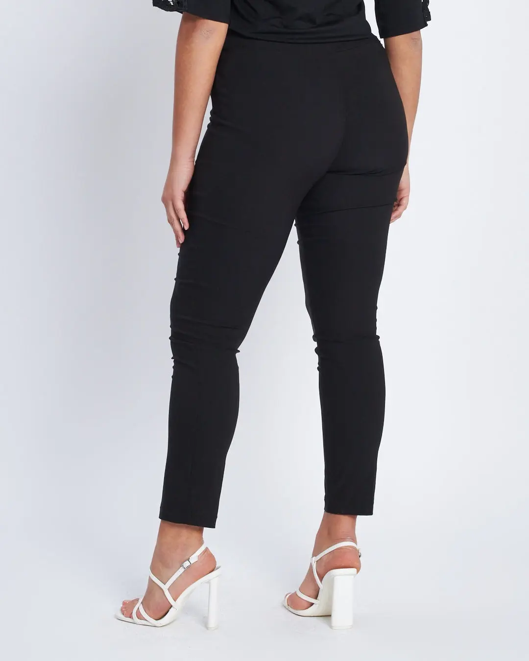 Pantalone skinny in tessuto stretch NERO - Image 6