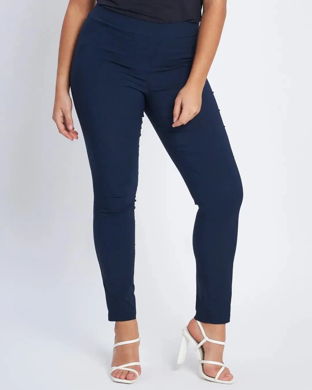 Pantalone skinny in tessuto stretch BLU - Image 3
