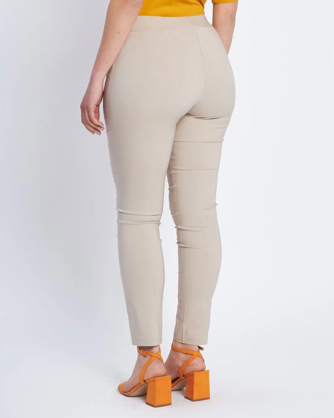 Pantalone skinny in tessuto stretch BEIGE - Image 7