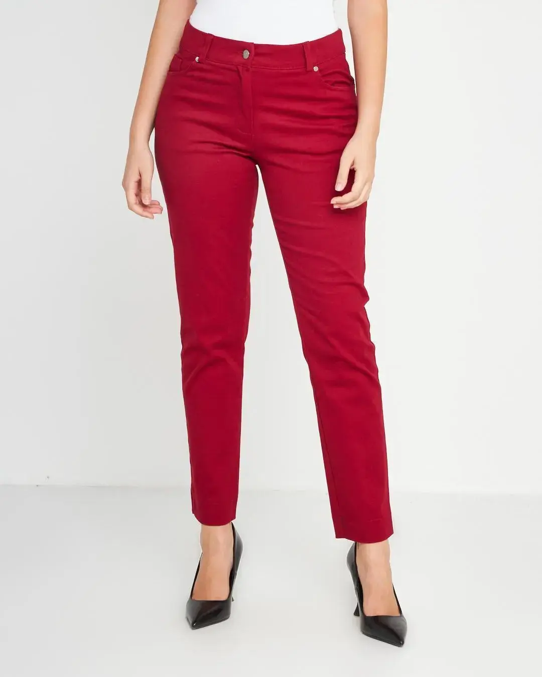 Pantalone tasca ricamata ROSSO - Image 2