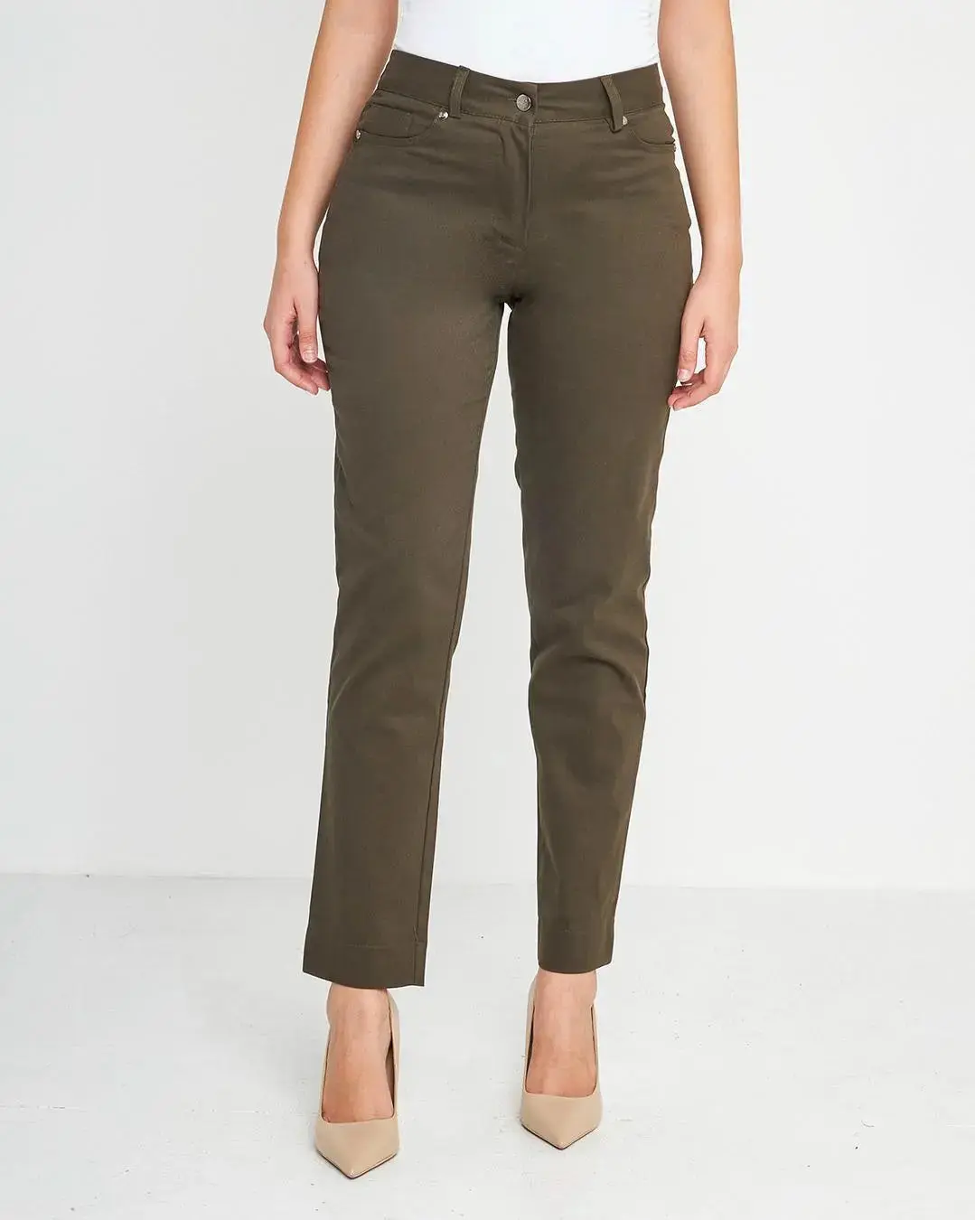 Pantalone tasca ricamata VERDE MILITARE - Image 2