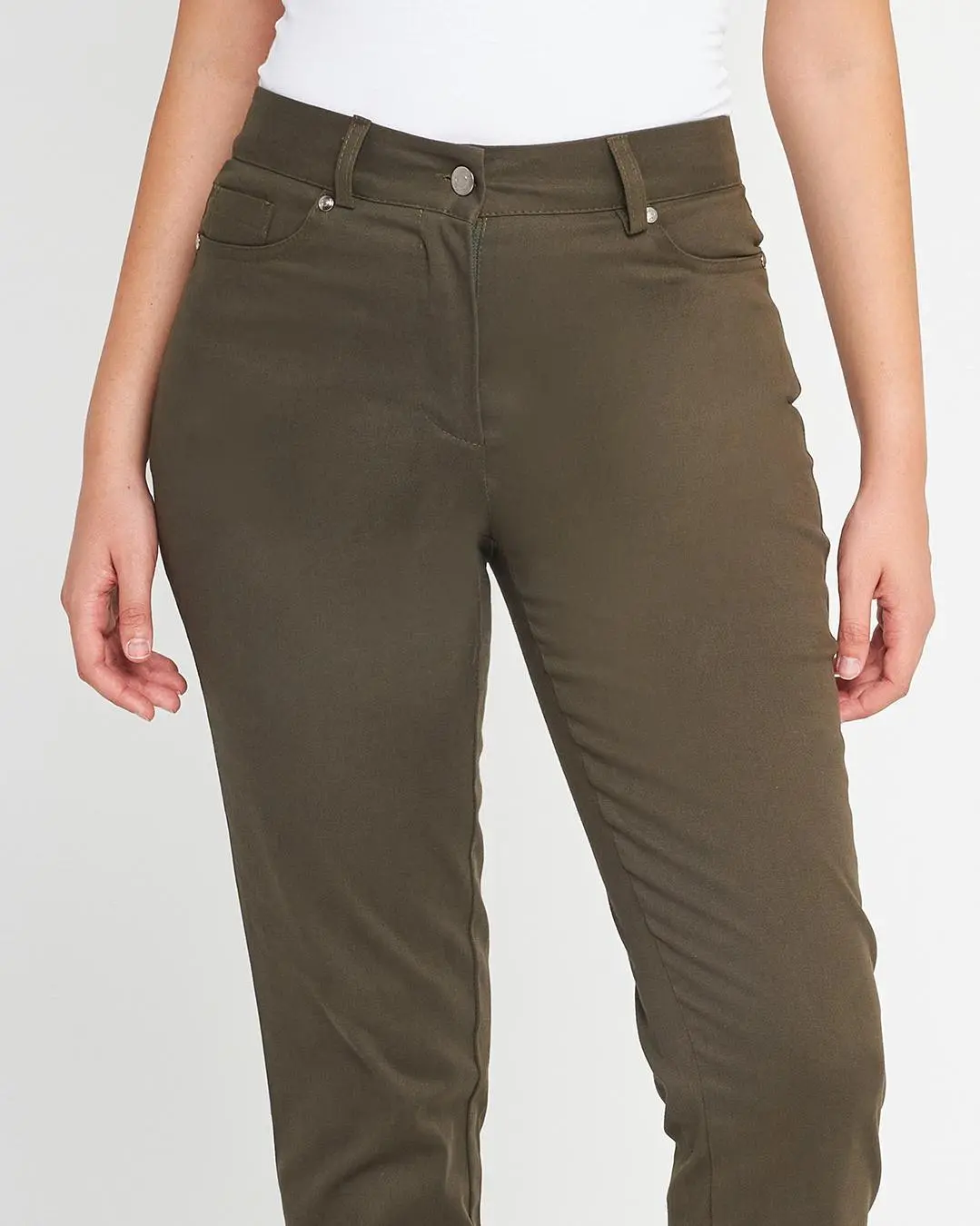 Pantalone tasca ricamata VERDE MILITARE - Image 3
