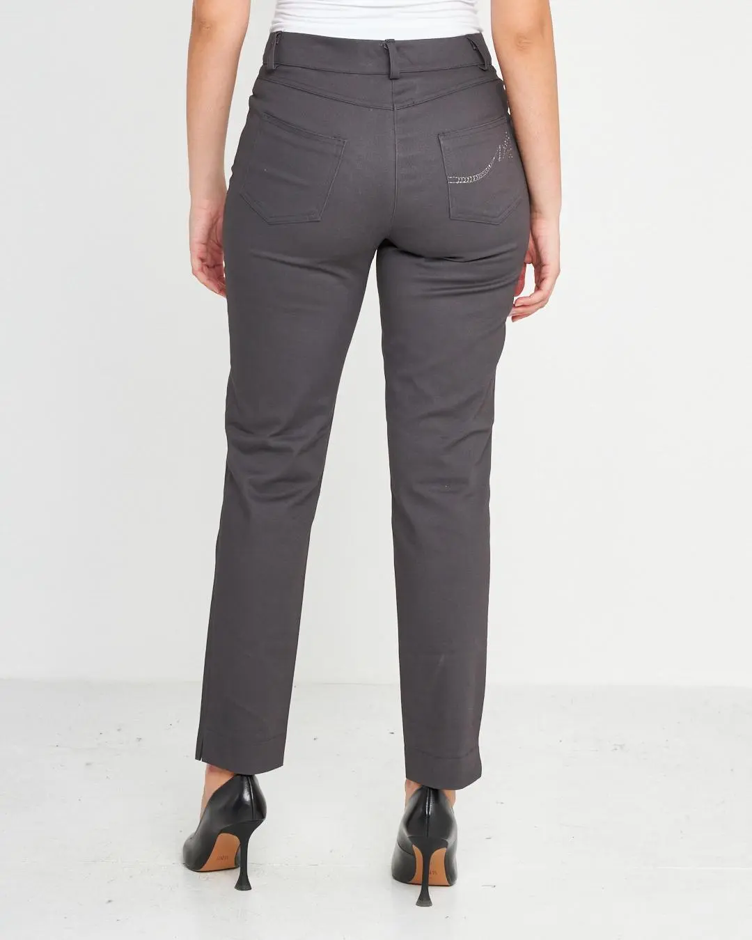 Pantalone tasca ricamata ANTRACITE - Image 4