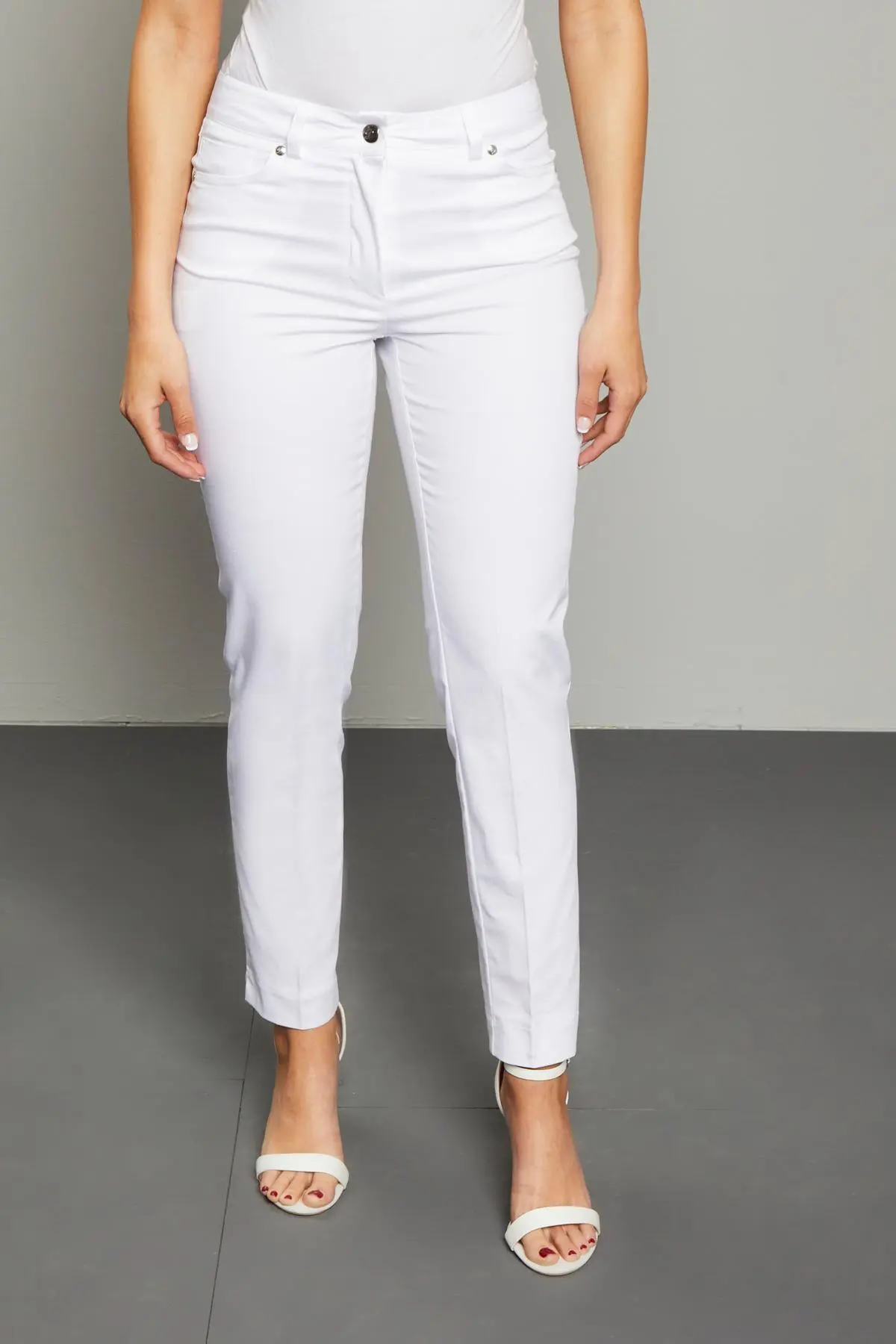 Pantalone cinque  tasche BIANCO - Image 4