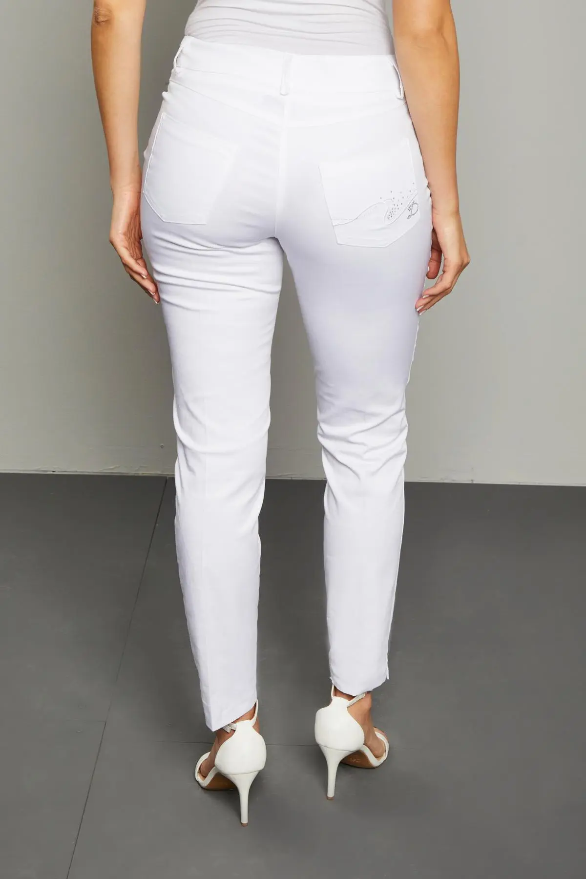 Pantalone cinque  tasche BIANCO - Image 6