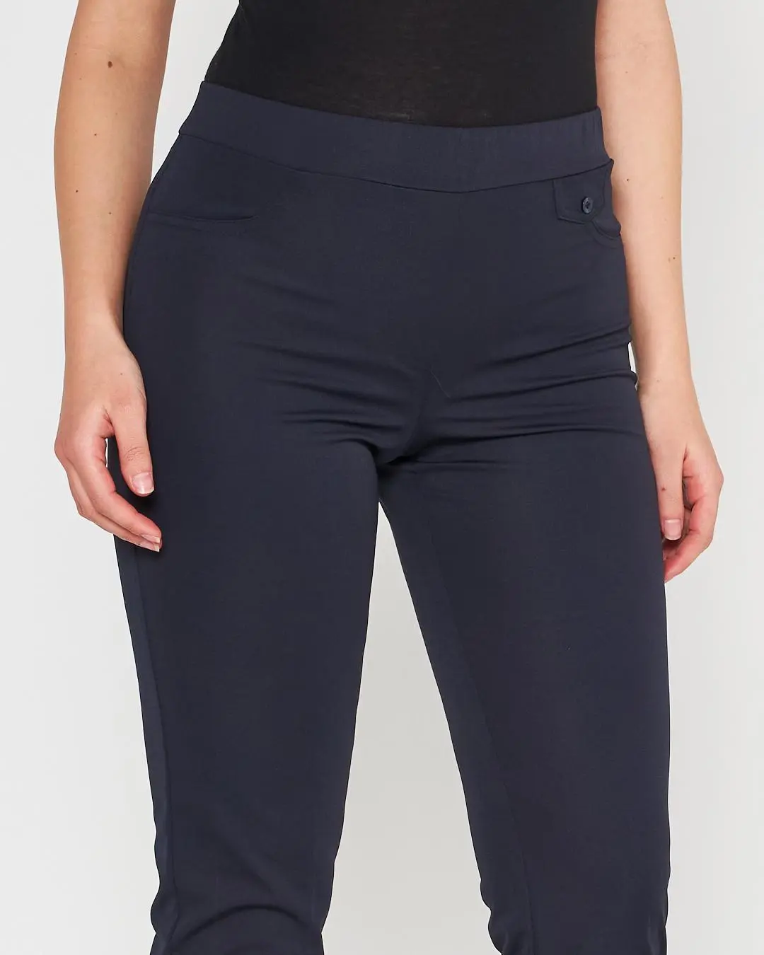 Pantalone basic con frisi posteriori BLU - Image 3