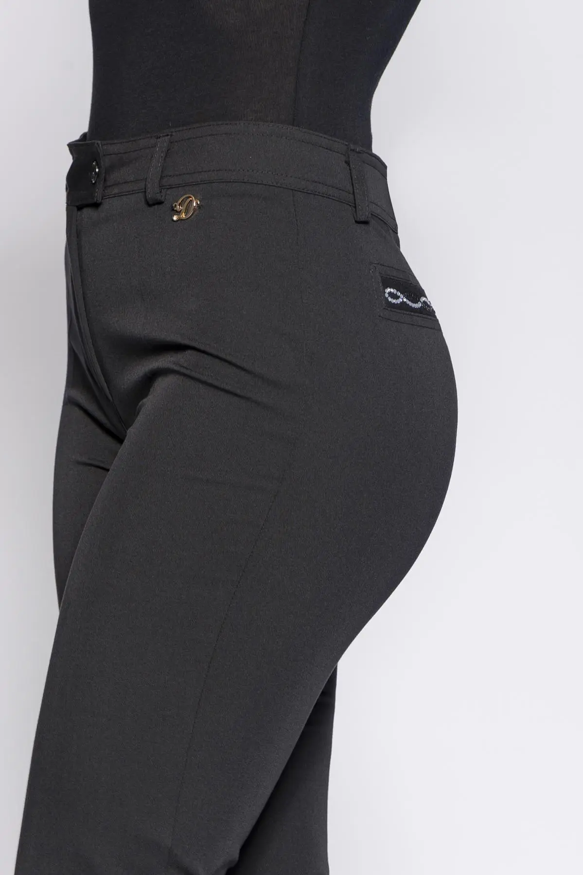 Pantalone in tinta unita NERO - Image 3