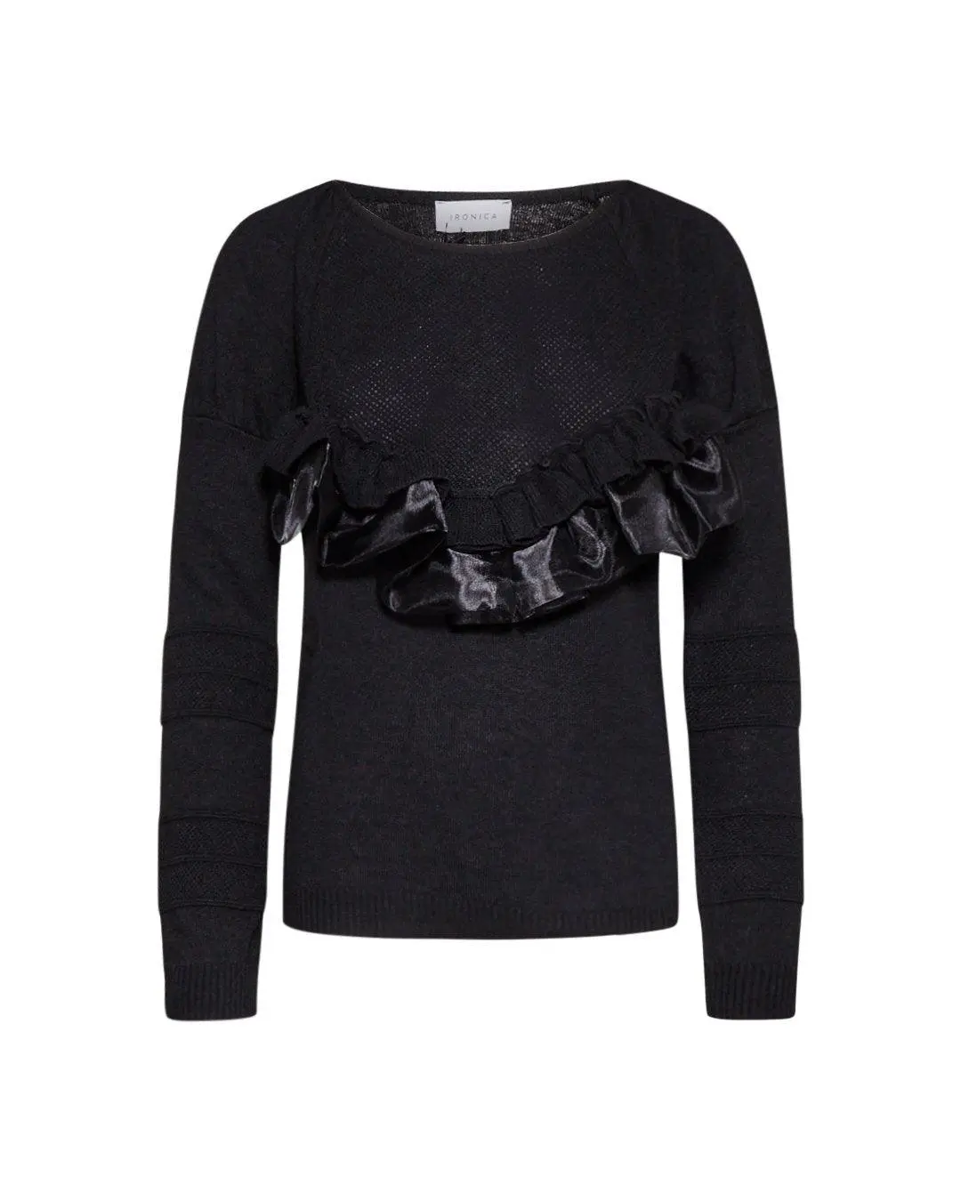 Maglia rouches NERO
