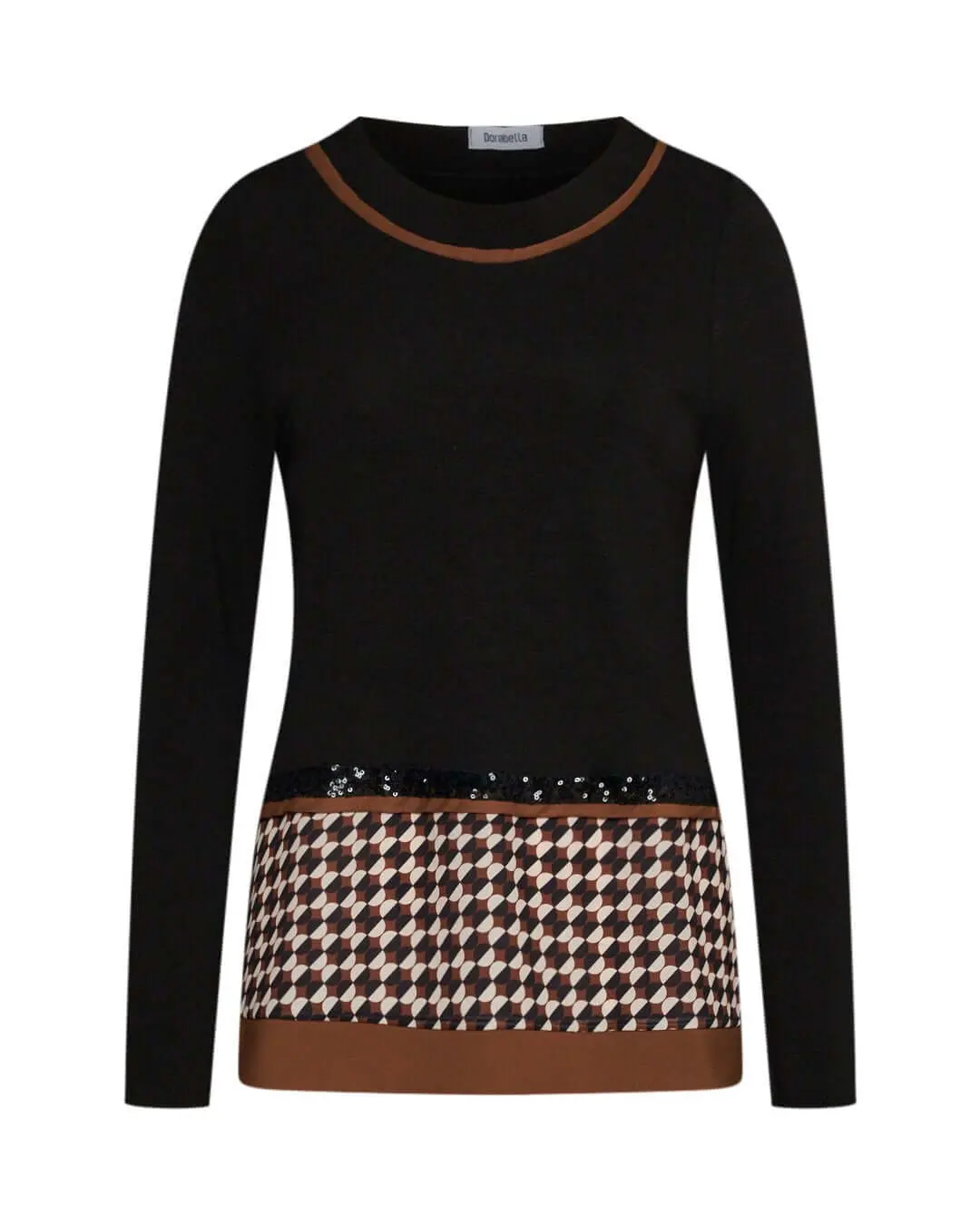 Maglia con dettagli geometric NERO-MORO - Image 2