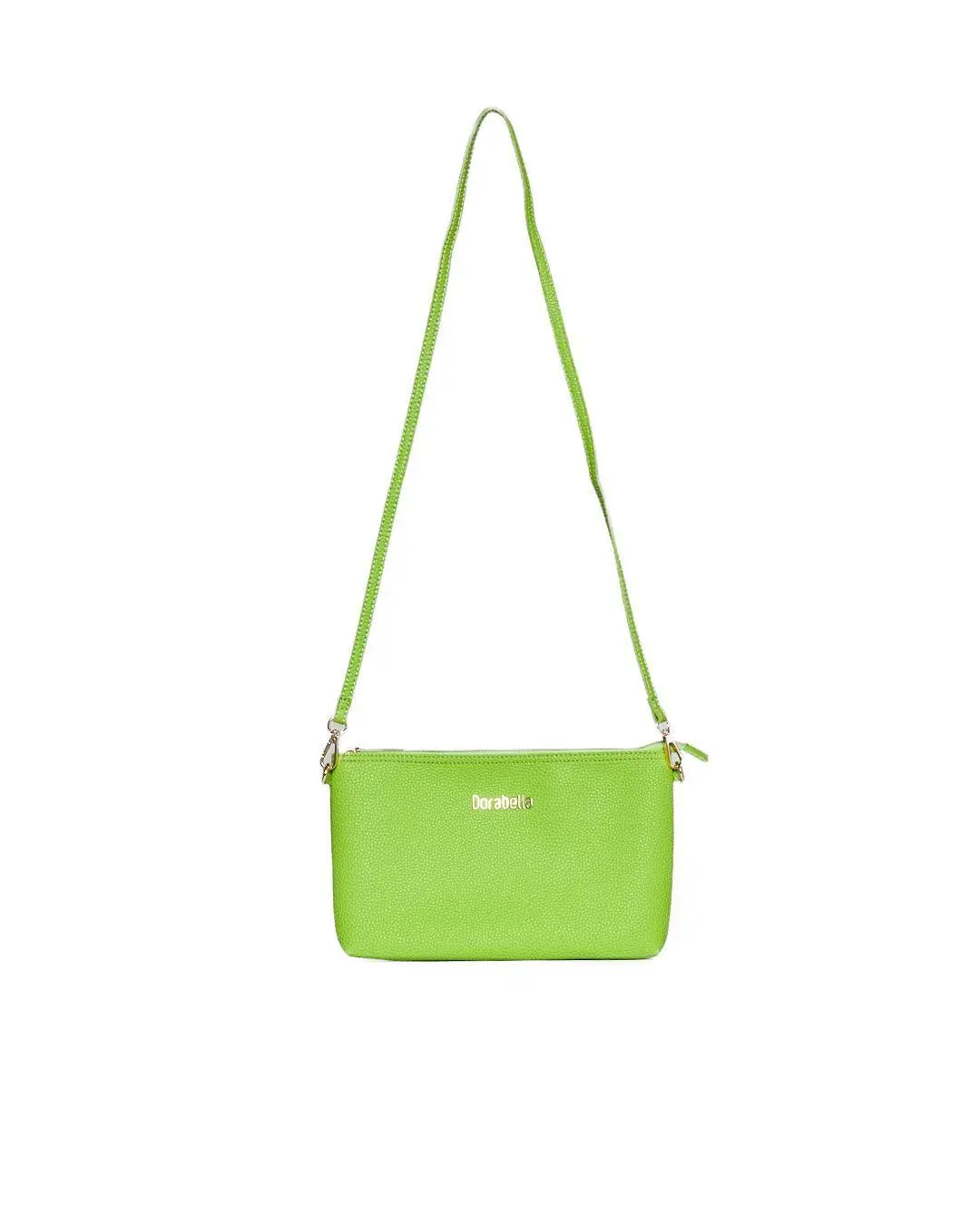 Borsa a tracolla Easy smart in ecopelle a grana con logo sul davanti MACAW GREEN