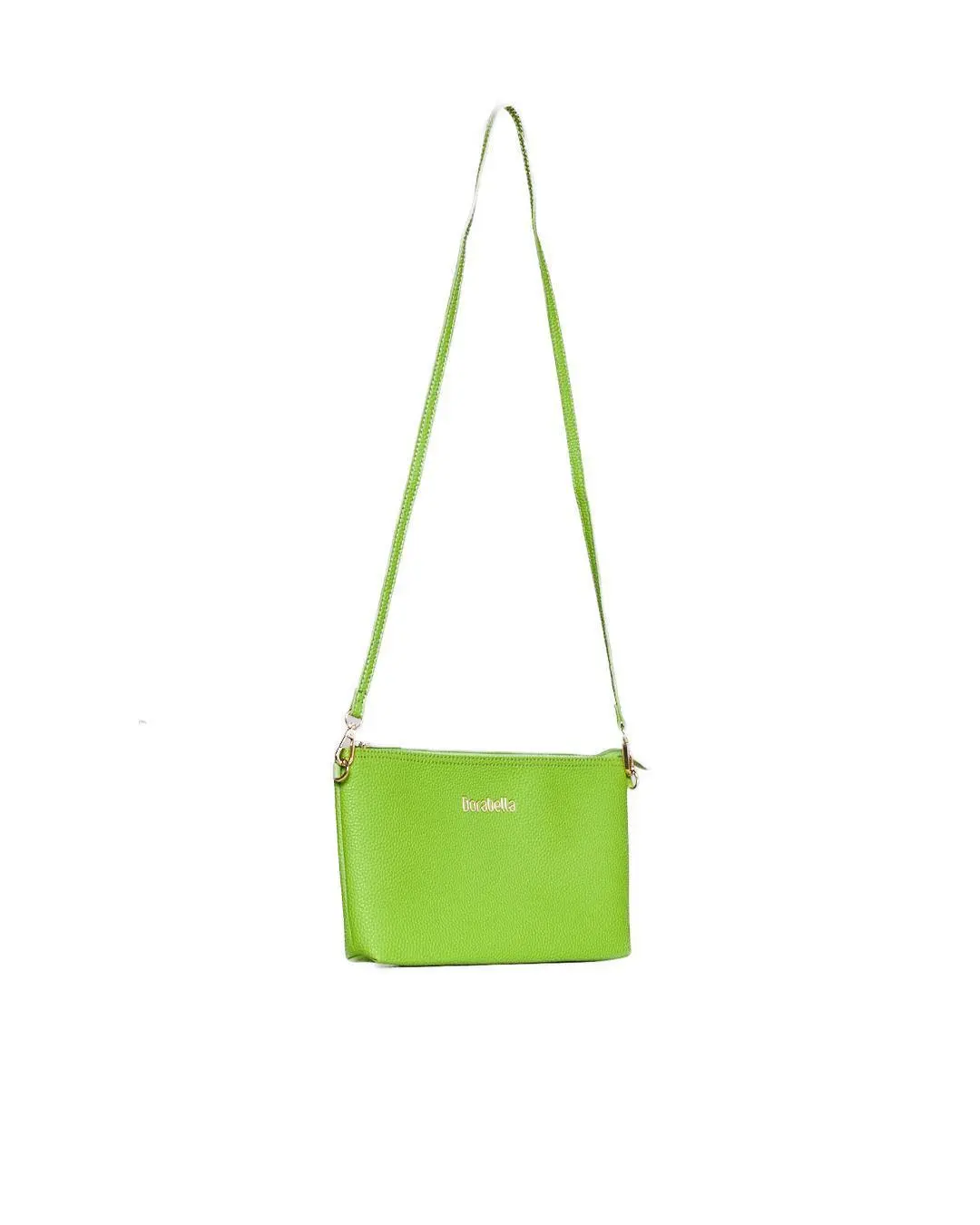 Borsa a tracolla Easy smart in ecopelle a grana con logo sul davanti MACAW GREEN - Image 2