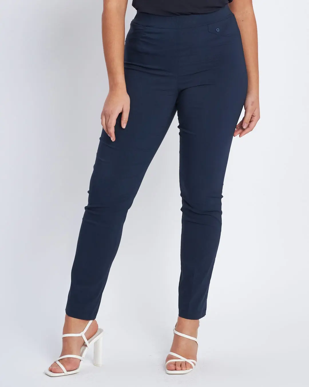 Pantalone basic con frisi posteriori BLU